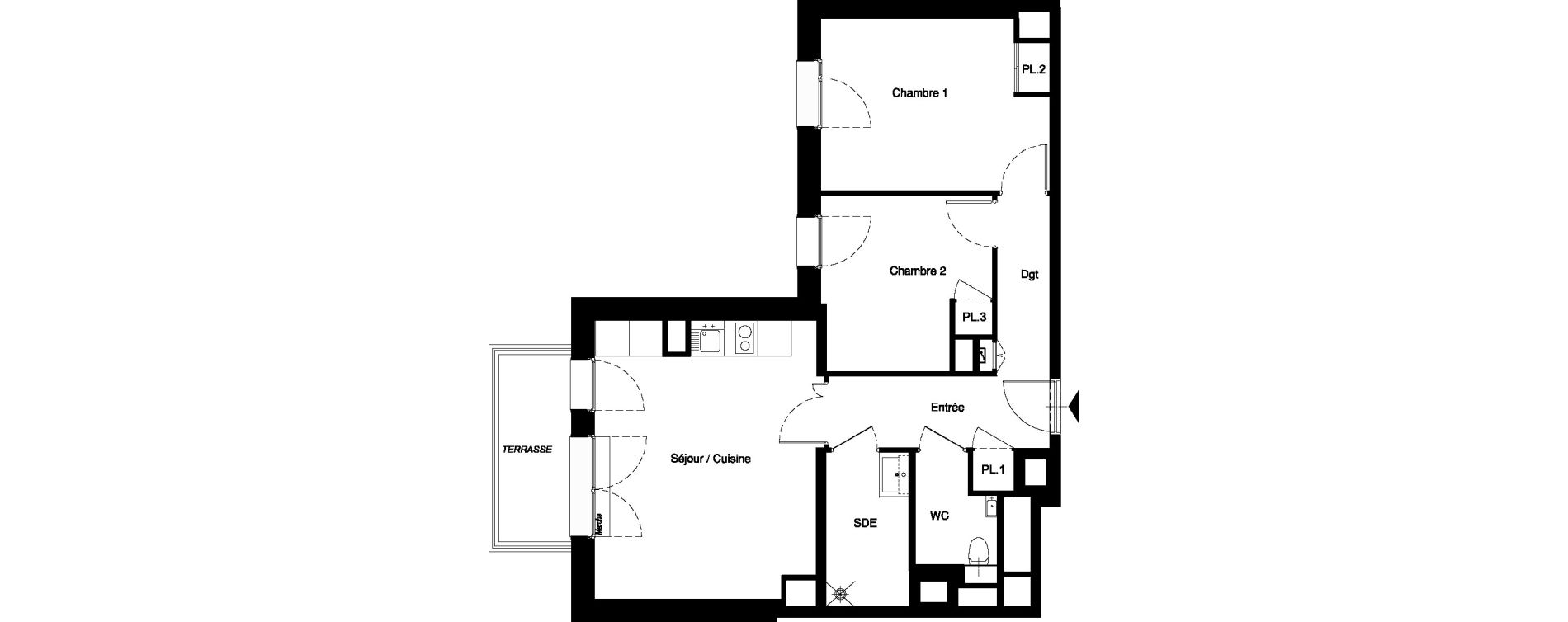 Appartement T3 de 57,78 m2 &agrave; Nancy Rives de meurthe