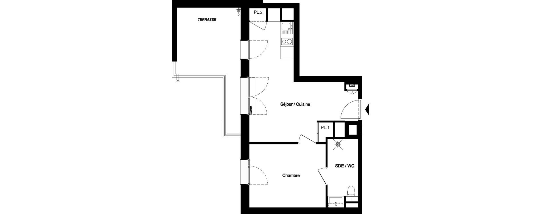 Appartement T2 de 37,82 m2 &agrave; Nancy Rives de meurthe