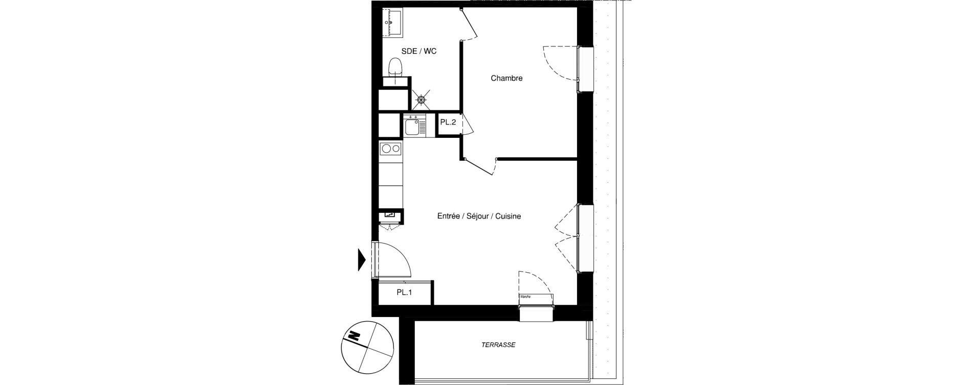 Appartement T2 de 39,54 m2 &agrave; Nancy Rives de meurthe