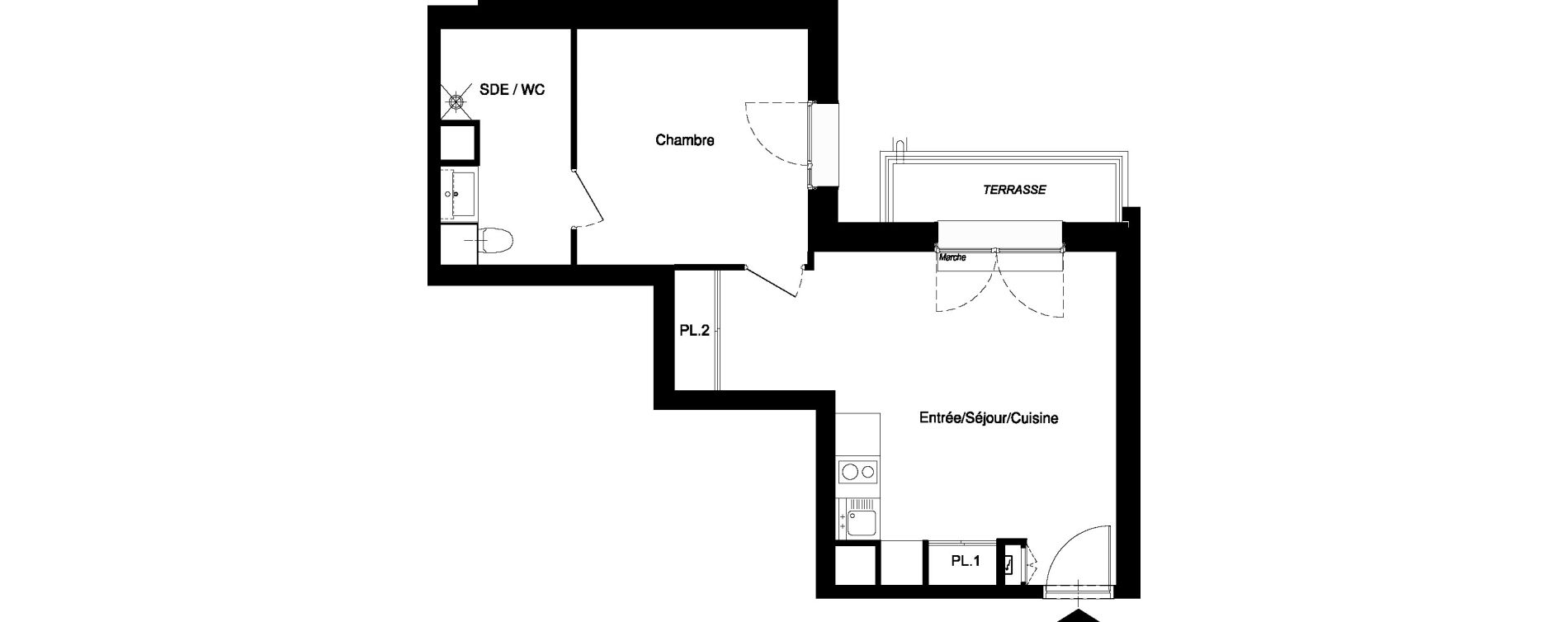 Appartement T2 de 39,74 m2 &agrave; Nancy Rives de meurthe