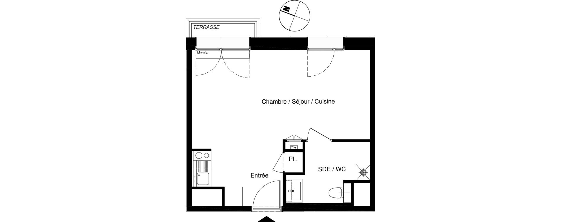 Appartement T1 de 29,43 m2 &agrave; Nancy Rives de meurthe