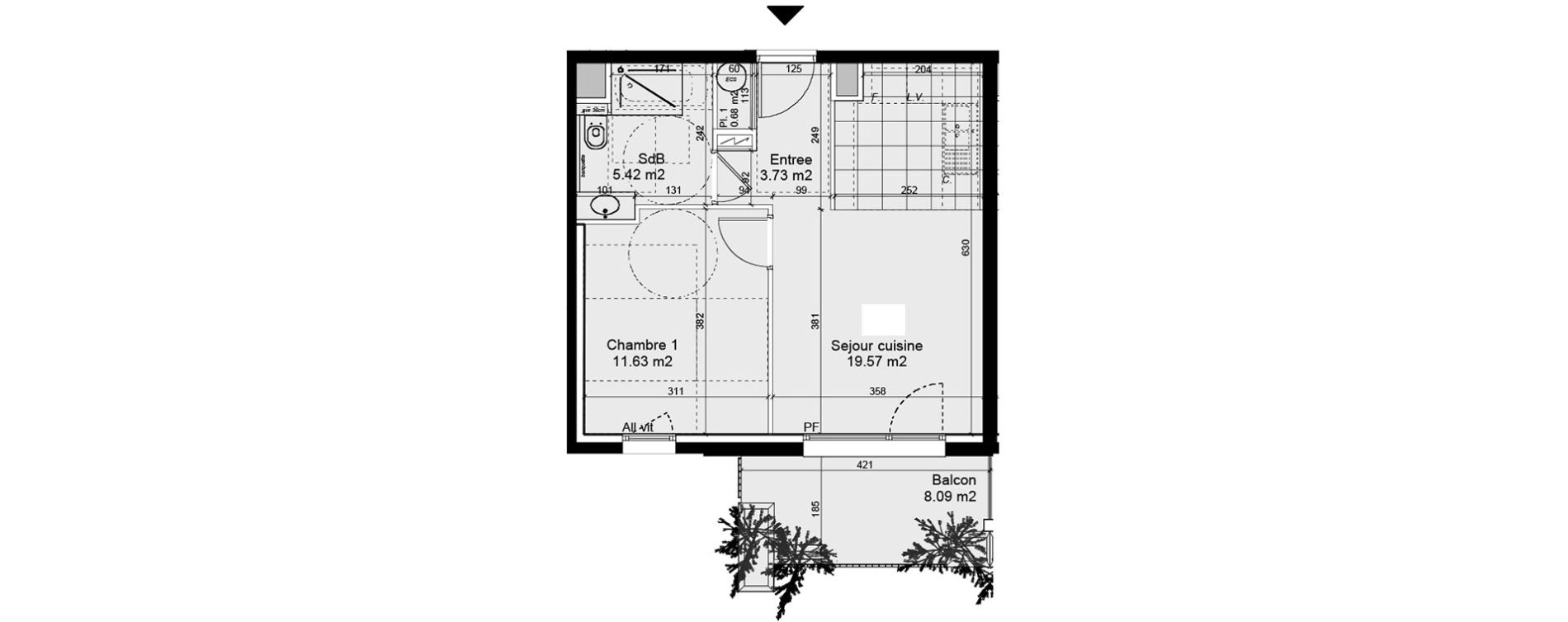 Appartement T2 de 41,03 m2 &agrave; Nancy Rives de meurthe