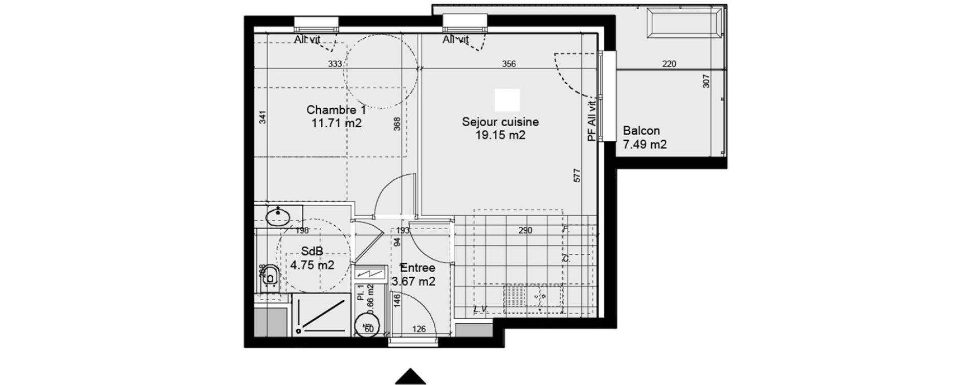 Appartement T2 de 39,94 m2 &agrave; Nancy Rives de meurthe