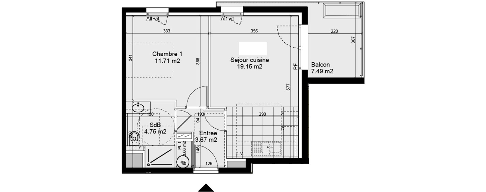 Appartement T2 de 39,94 m2 &agrave; Nancy Rives de meurthe
