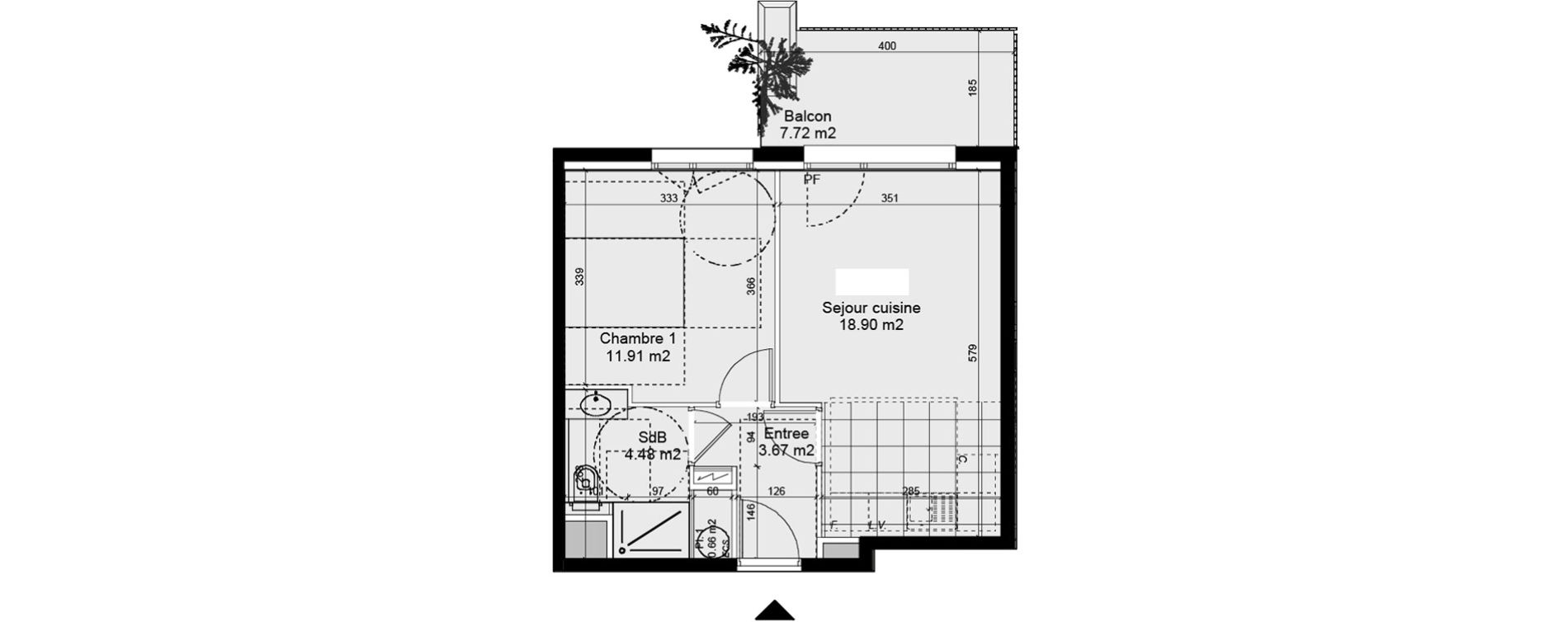 Appartement T2 de 39,62 m2 &agrave; Nancy Rives de meurthe