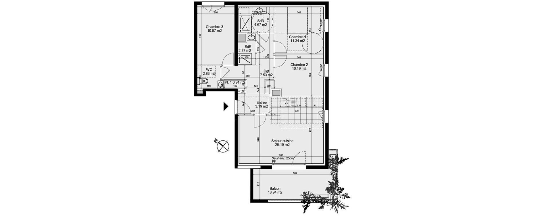 Appartement T4 de 79,09 m2 &agrave; Nancy Rives de meurthe