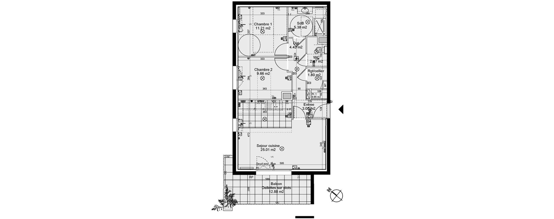 Appartement T3 de 63,61 m2 &agrave; Nancy Rives de meurthe