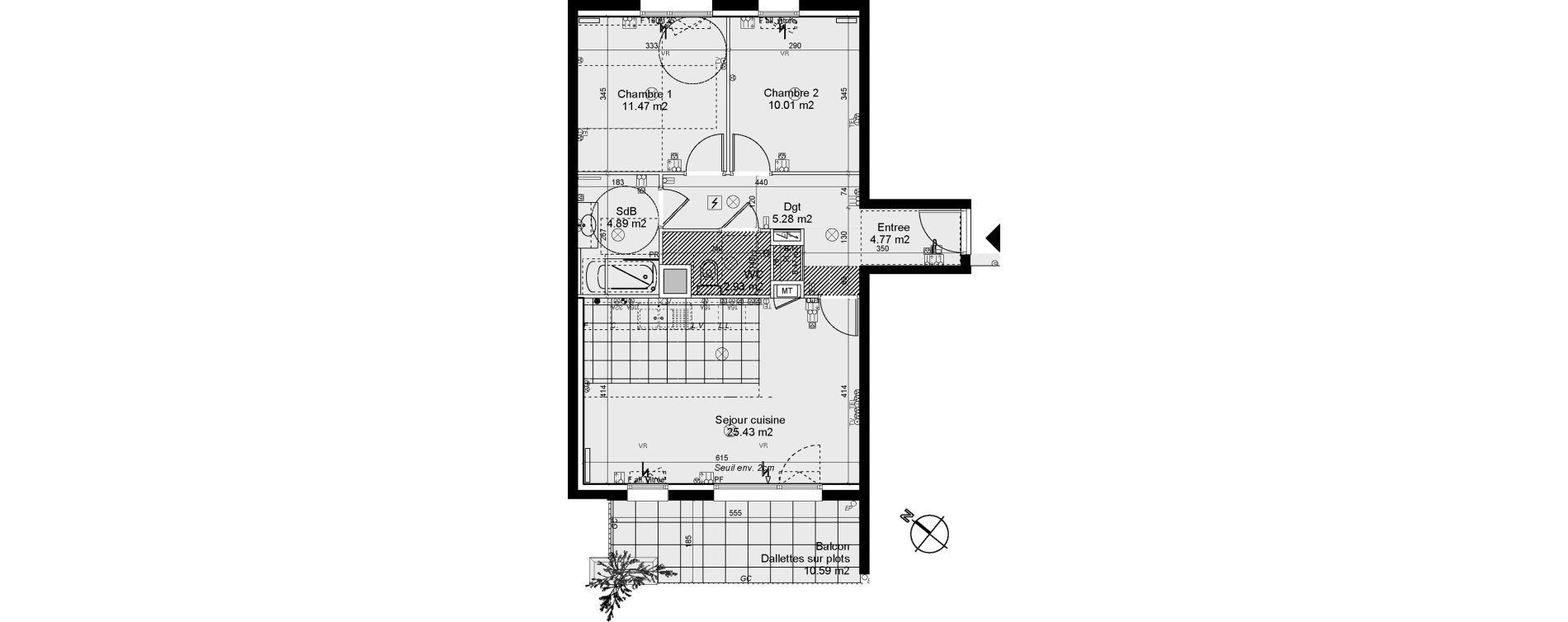 Appartement T3 de 65,25 m2 &agrave; Nancy Rives de meurthe