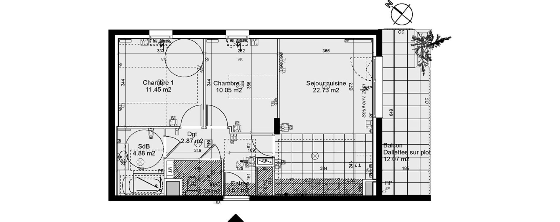 Appartement T3 de 58,58 m2 &agrave; Nancy Rives de meurthe
