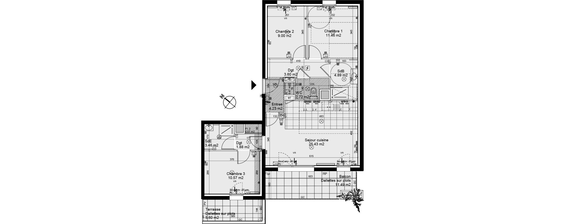 Appartement T4 de 78,38 m2 &agrave; Nancy Rives de meurthe