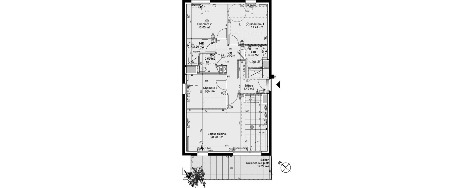 Appartement T4 de 81,26 m2 &agrave; Nancy Rives de meurthe