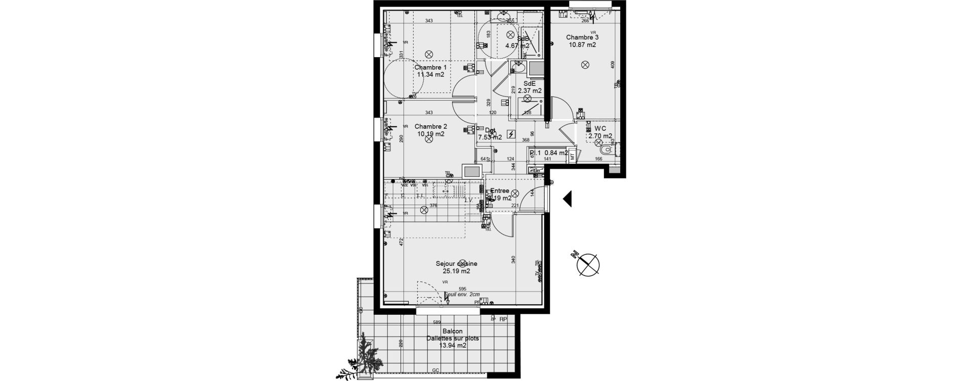 Appartement T4 de 78,89 m2 &agrave; Nancy Rives de meurthe