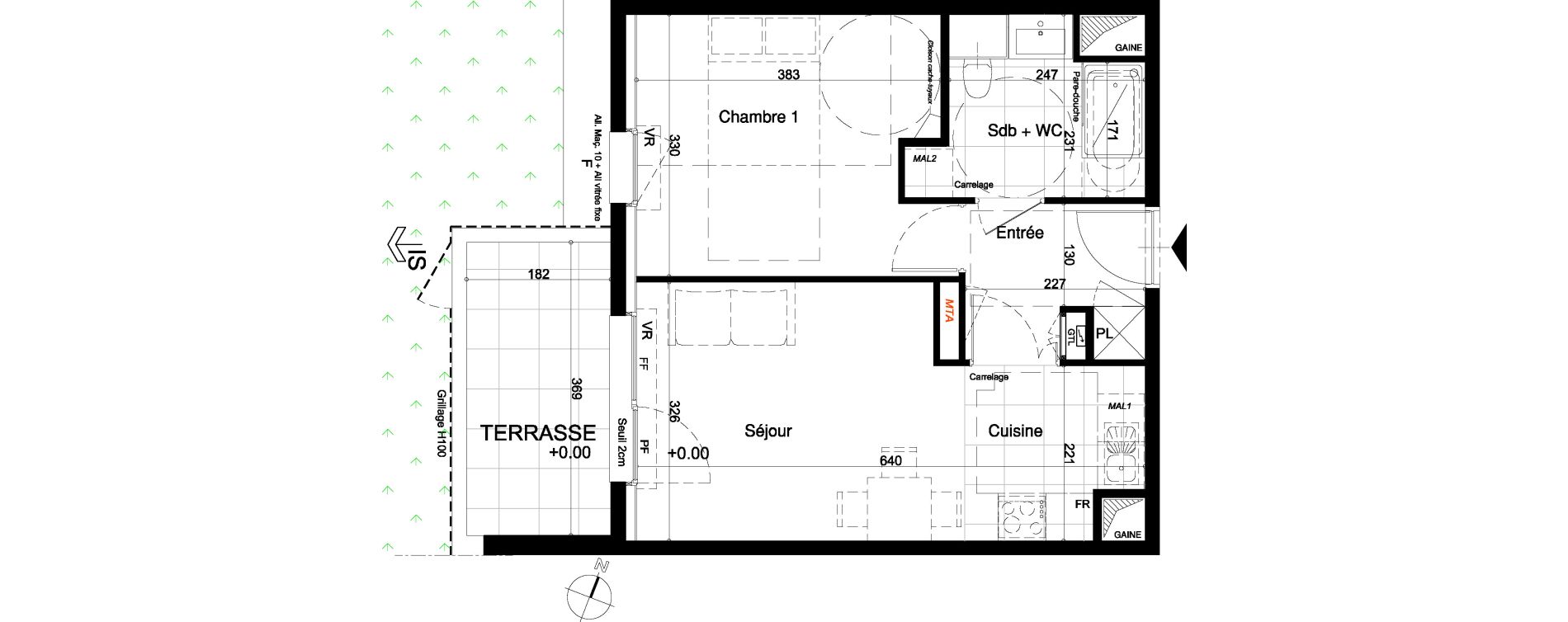 Appartement T2 de 39,41 m2 &agrave; Nancy Rives de meurthe