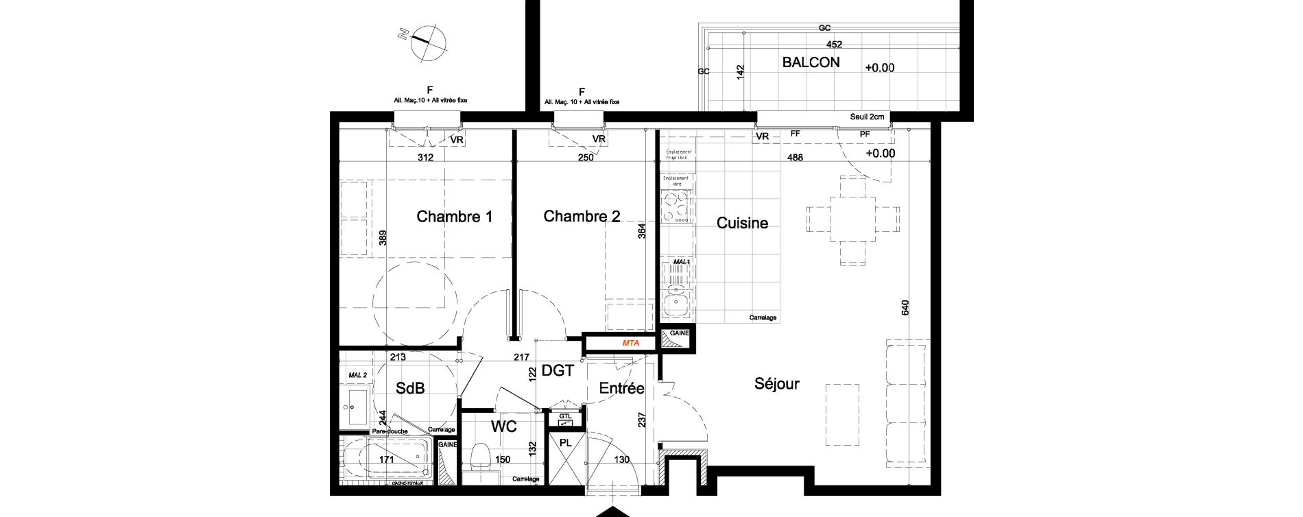 Appartement T3 de 63,64 m2 &agrave; Nancy Rives de meurthe