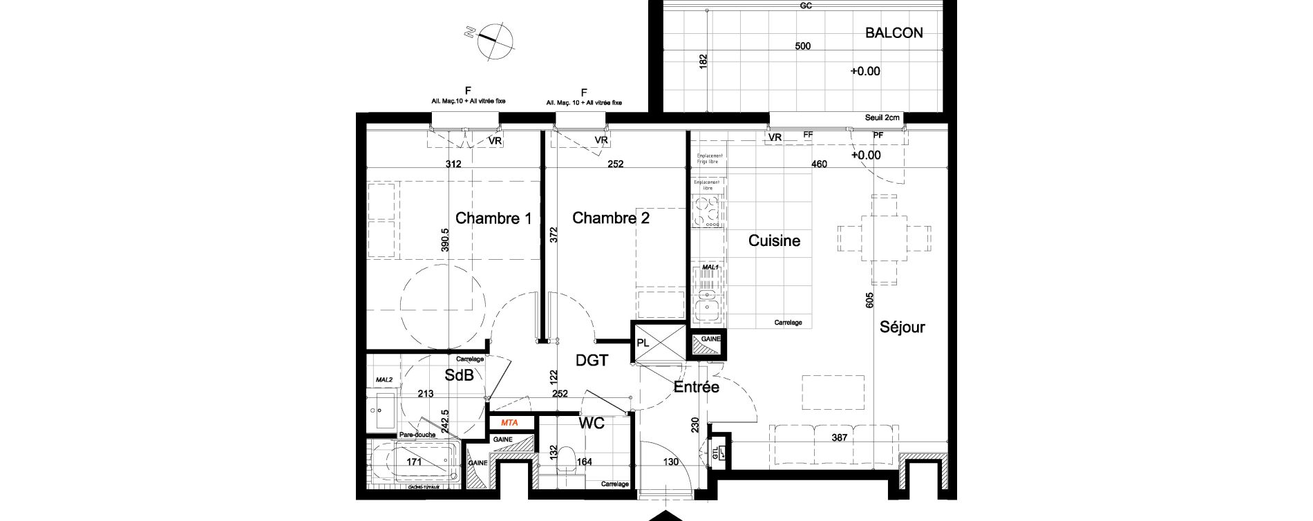 Appartement T3 de 60,58 m2 &agrave; Nancy Rives de meurthe