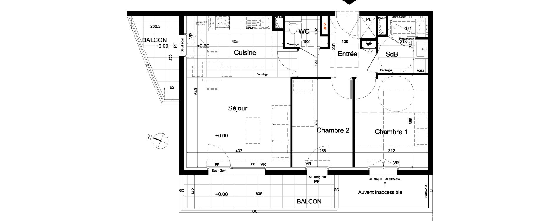 Appartement T3 de 62,17 m2 &agrave; Nancy Rives de meurthe