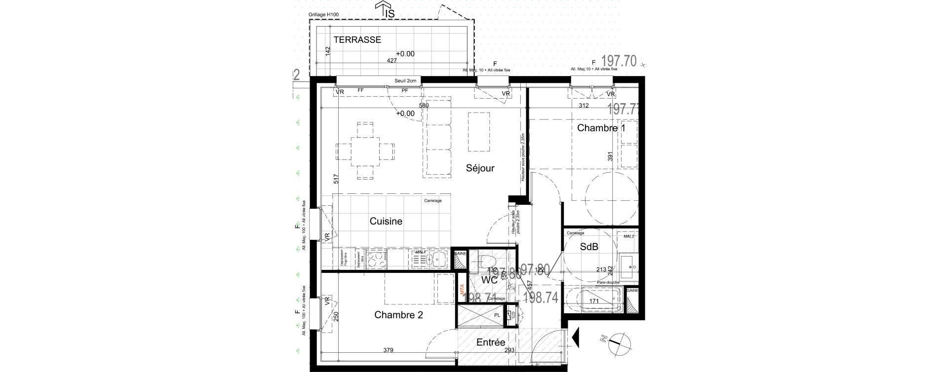 Appartement T3 de 64,07 m2 &agrave; Nancy Rives de meurthe