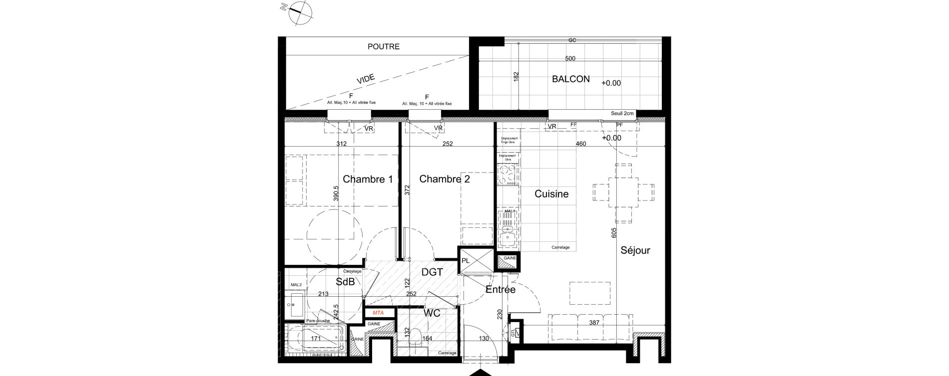 Appartement T3 de 60,58 m2 &agrave; Nancy Rives de meurthe