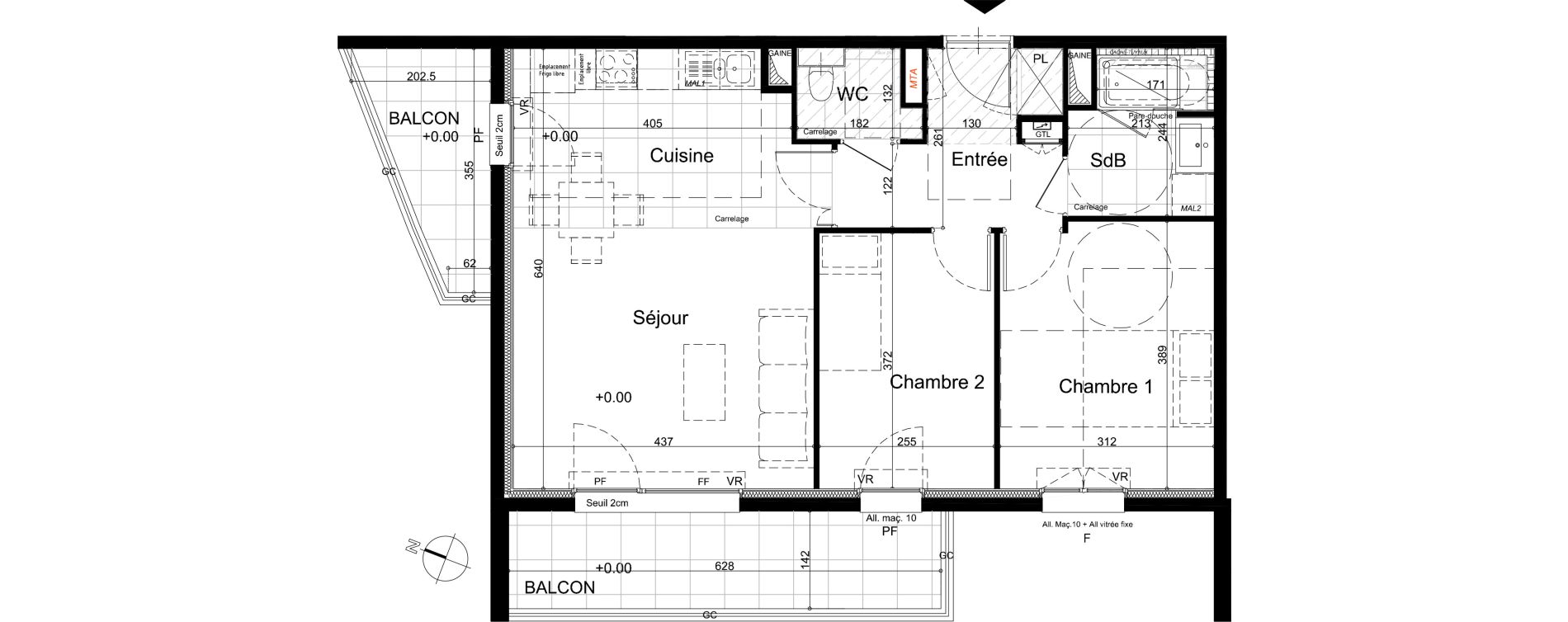Appartement T3 de 62,17 m2 &agrave; Nancy Rives de meurthe