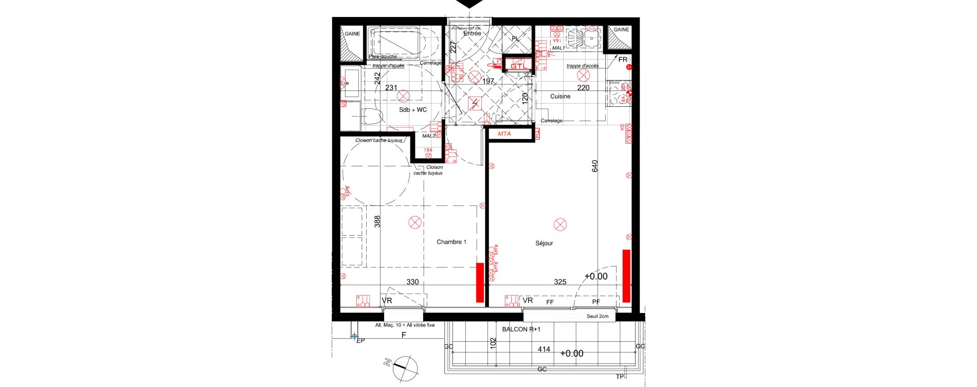 Appartement T2 de 39,35 m2 &agrave; Nancy Rives de meurthe