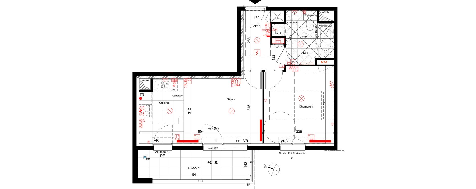 Appartement T2 de 40,91 m2 &agrave; Nancy Rives de meurthe