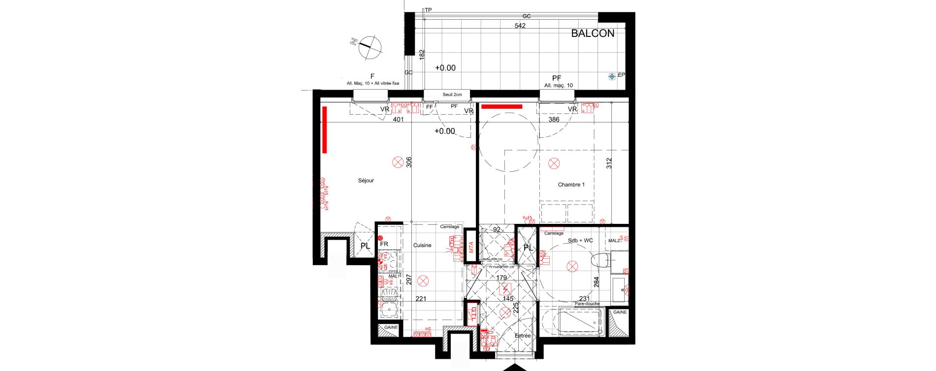 Appartement T2 de 41,89 m2 &agrave; Nancy Rives de meurthe