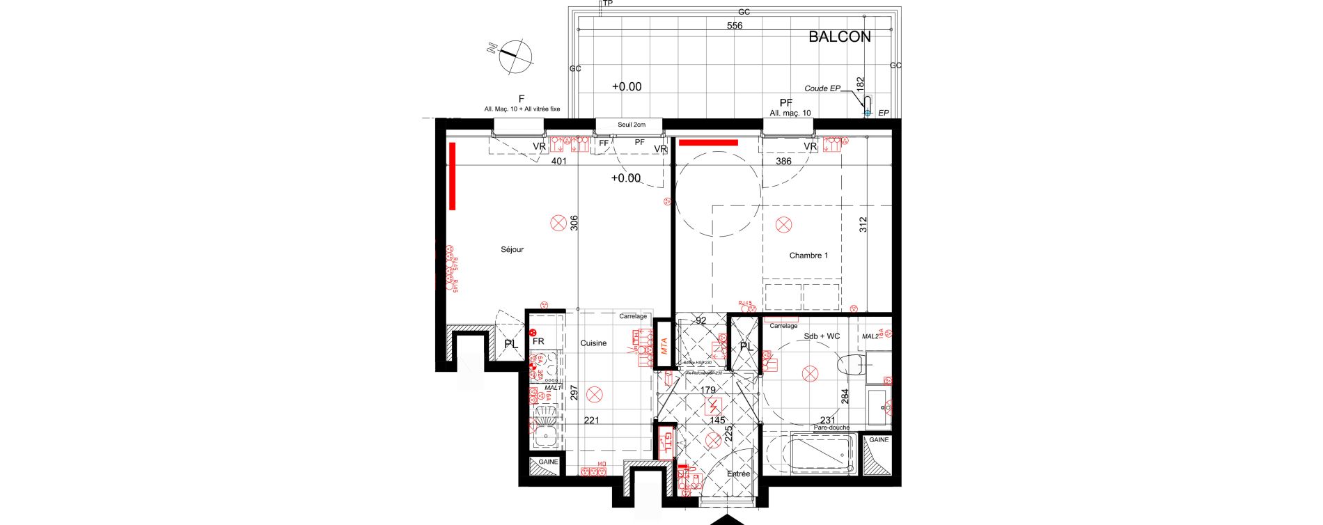 Appartement T2 de 41,89 m2 &agrave; Nancy Rives de meurthe