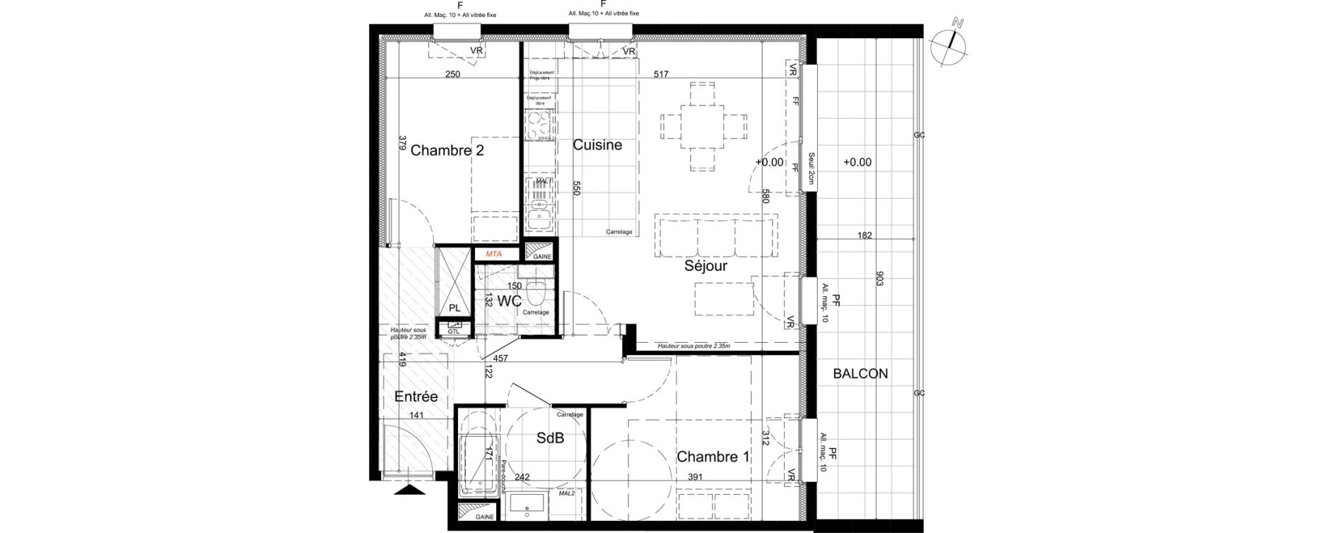 Appartement T3 de 65,76 m2 &agrave; Nancy Rives de meurthe