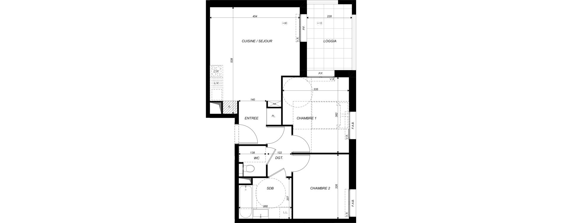 Appartement T3 de 56,08 m2 &agrave; Nancy Rives de meurthe