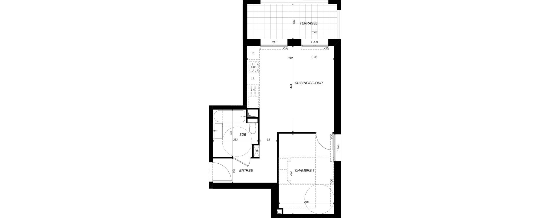 Appartement T2 de 41,44 m2 &agrave; Nancy Rives de meurthe