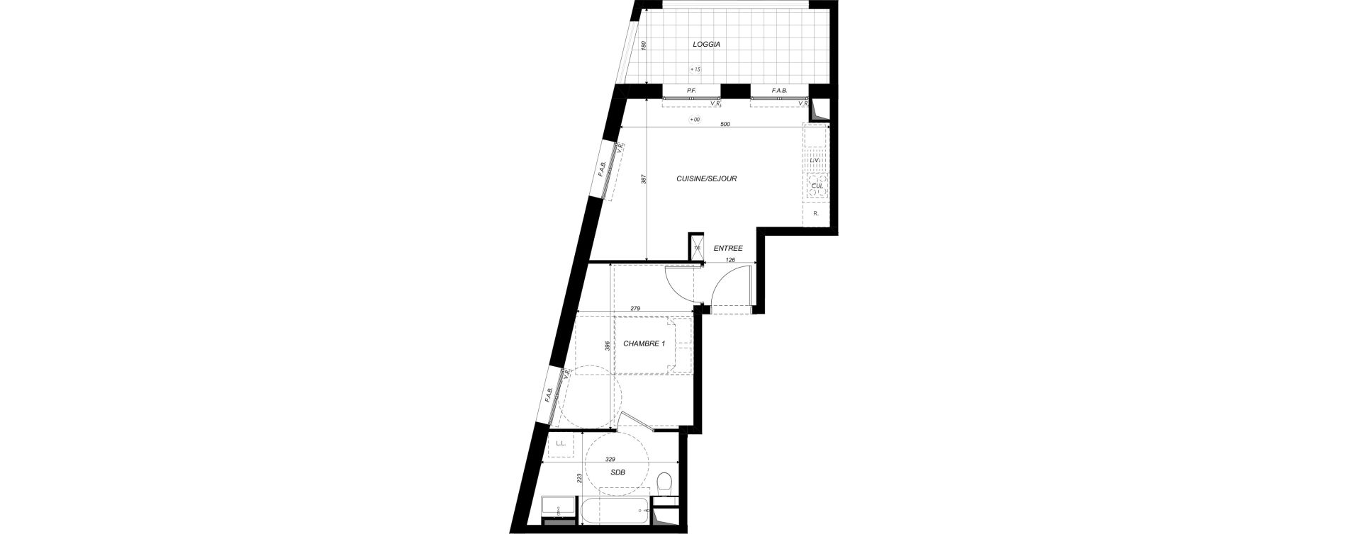 Appartement T2 de 38,73 m2 &agrave; Nancy Rives de meurthe