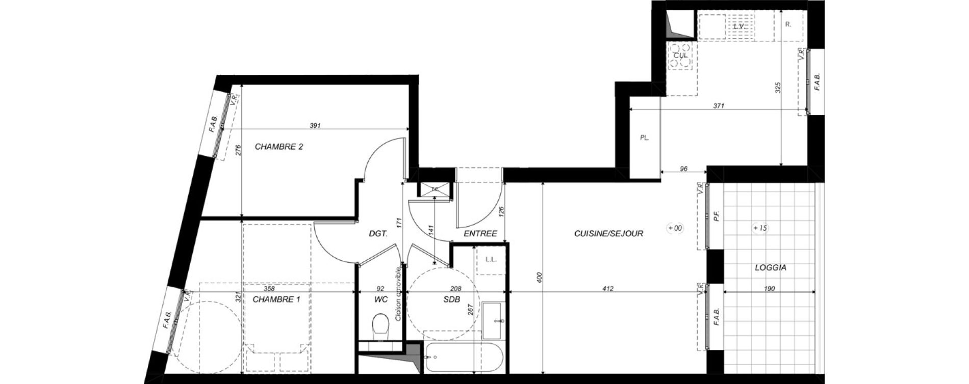 Appartement T3 de 59,78 m2 &agrave; Nancy Rives de meurthe