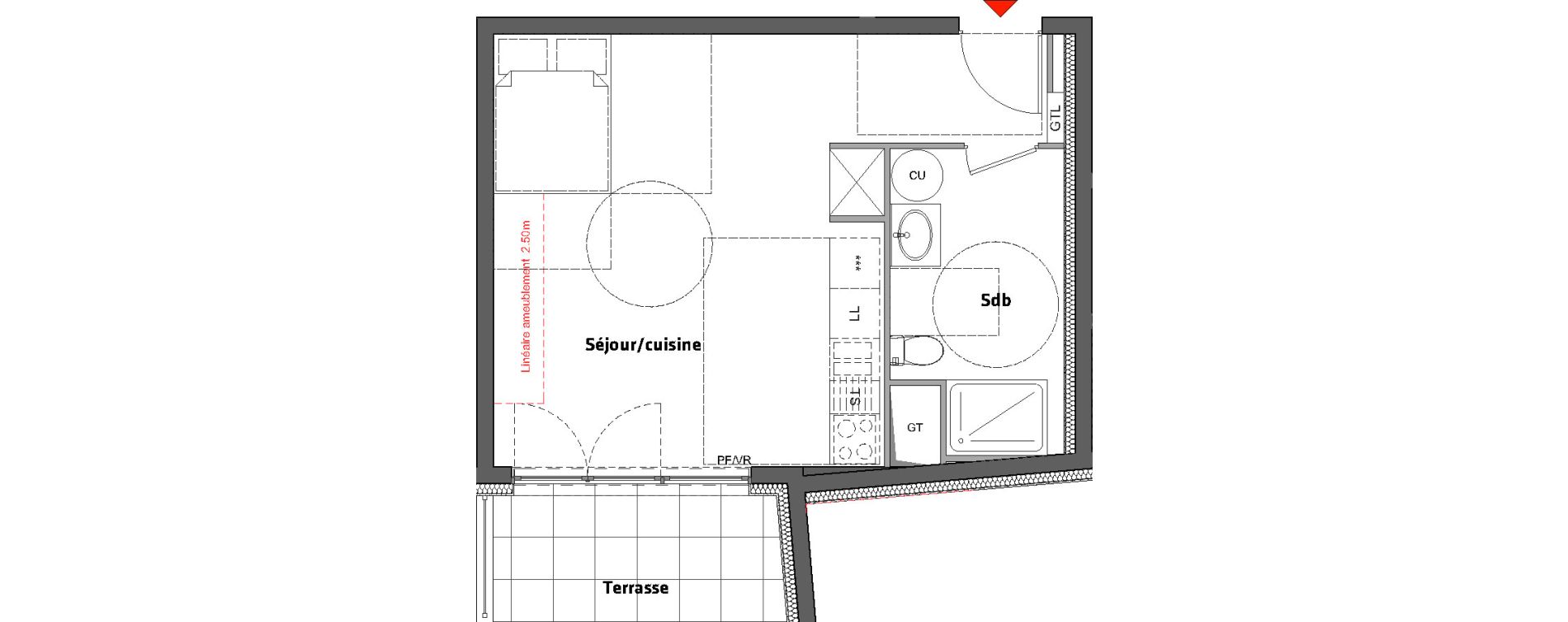 Appartement T1 de 33,50 m2 &agrave; Nancy Scarpone