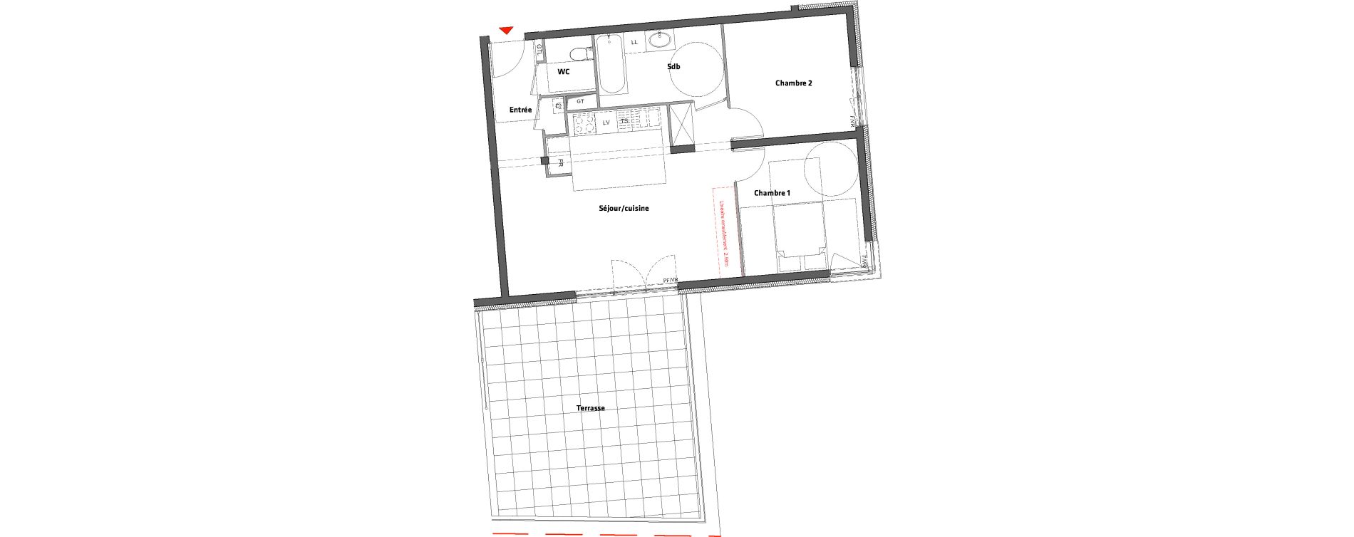 Appartement T3 de 66,70 m2 &agrave; Nancy Scarpone