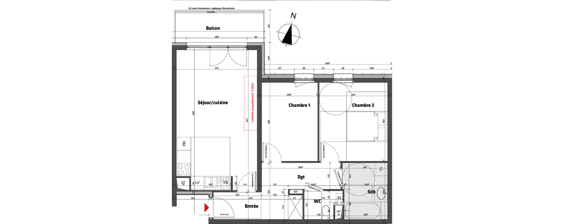 Appartement T3 de 61,40 m2 &agrave; Nancy Scarpone