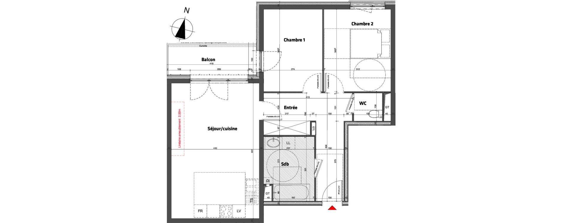 Appartement T3 de 68,70 m2 &agrave; Nancy Scarpone