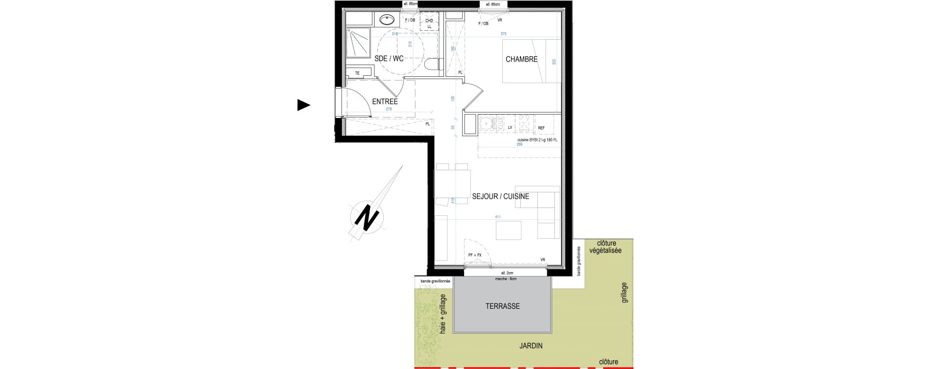 Appartement T2 de 43,06 m2 &agrave; Nancy Le plateau de haye