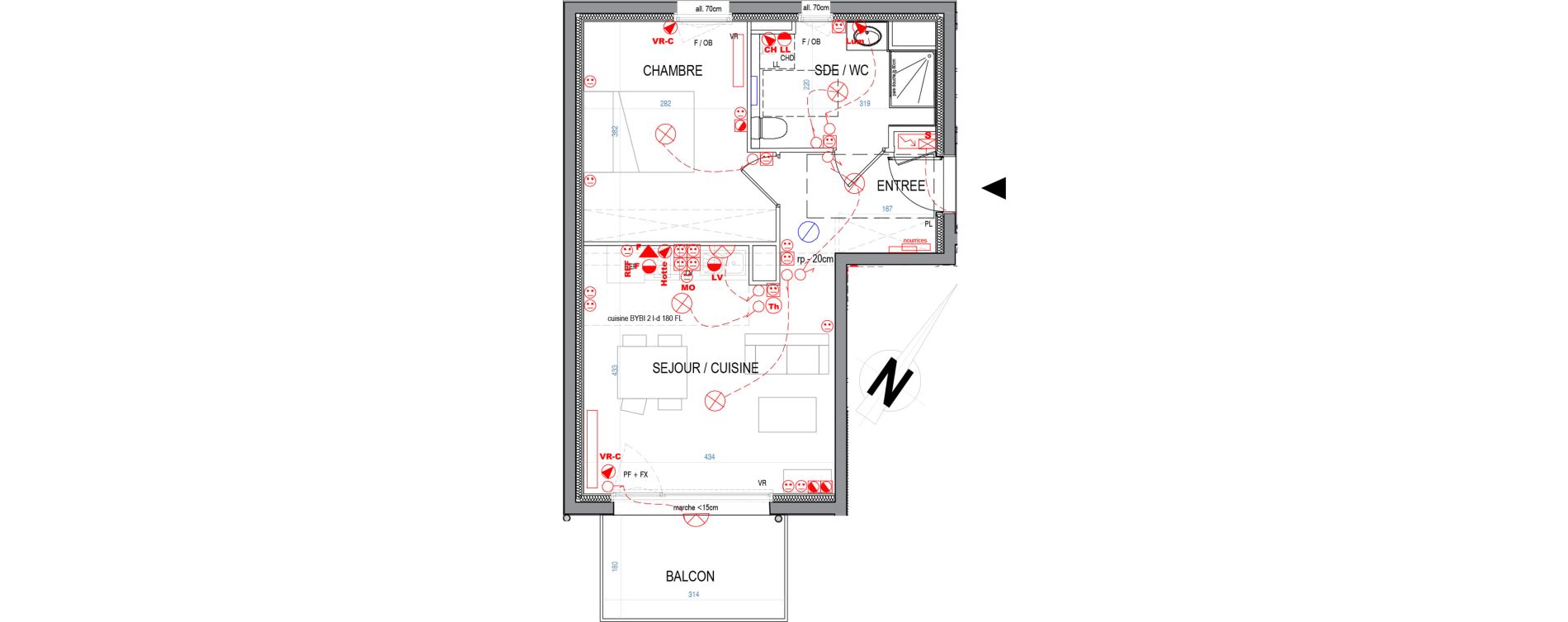 Appartement T2 de 40,55 m2 &agrave; Nancy Le plateau de haye