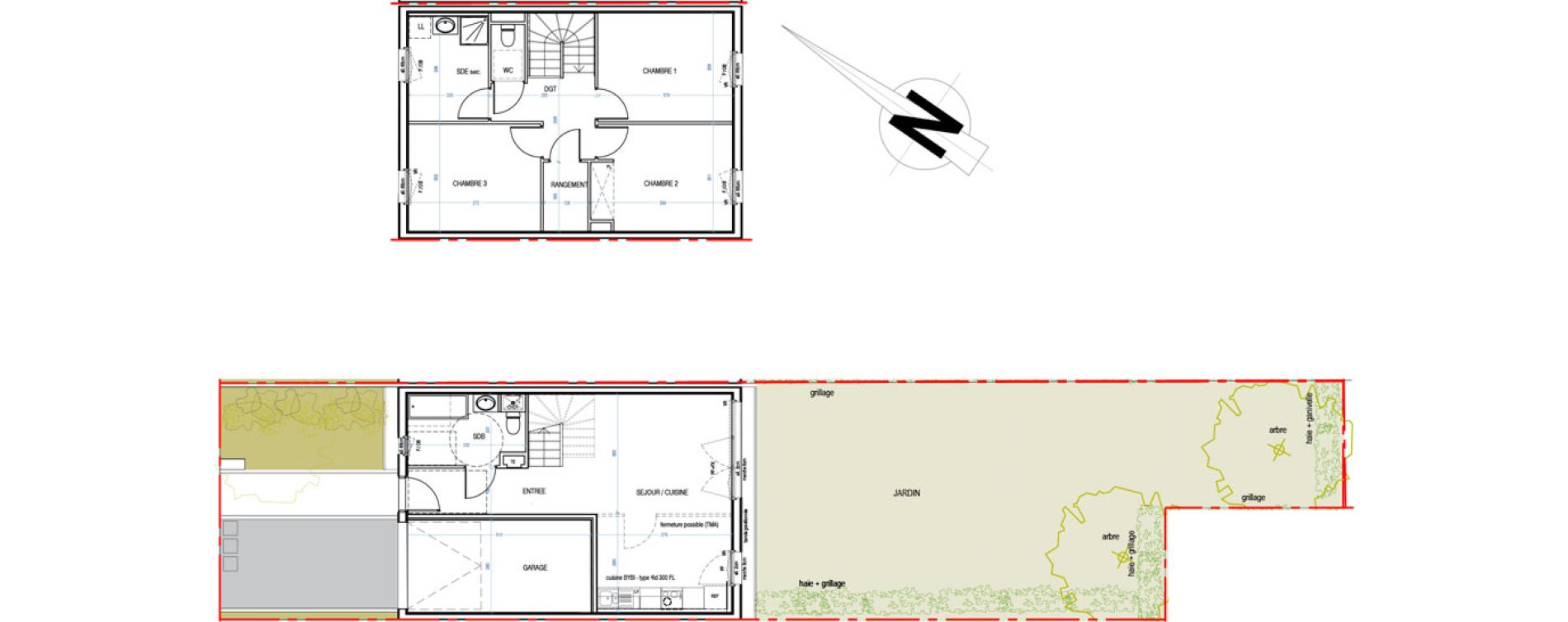 Maison T4 de 86,85 m2 &agrave; Nancy Le plateau de haye