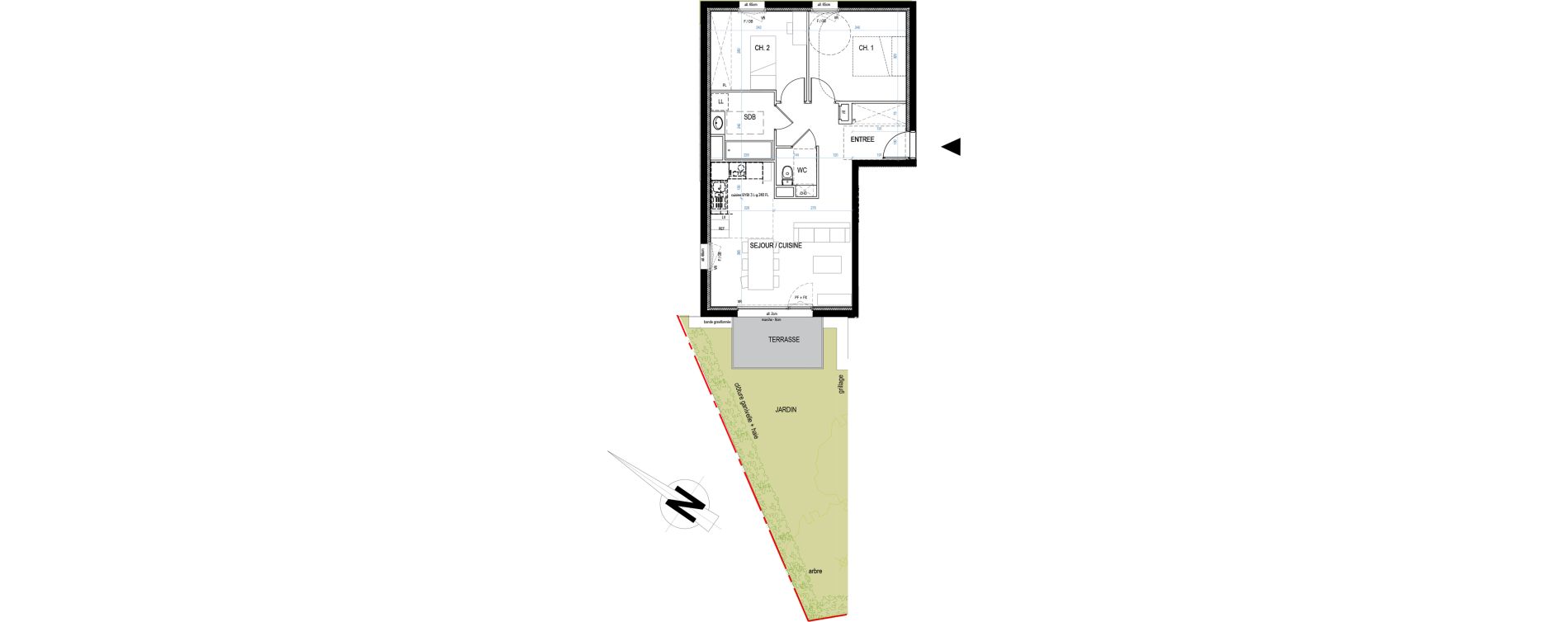 Appartement T3 de 60,24 m2 &agrave; Nancy Le plateau de haye