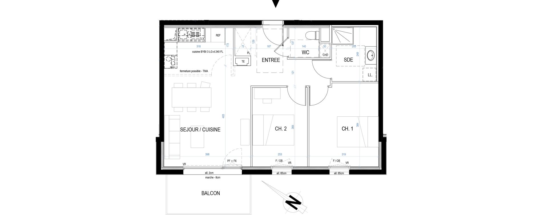 Appartement T3 de 59,49 m2 &agrave; Nancy Le plateau de haye