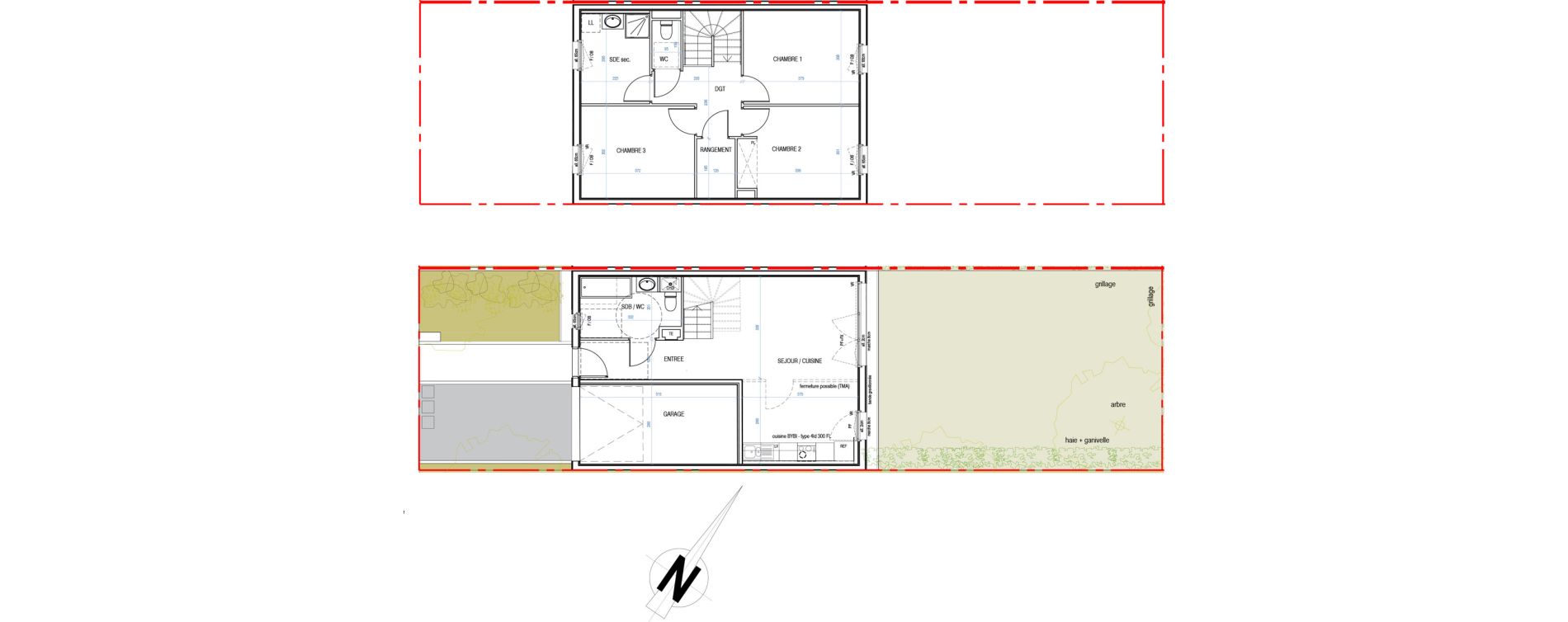 Maison T4 de 86,85 m2 &agrave; Nancy Le plateau de haye