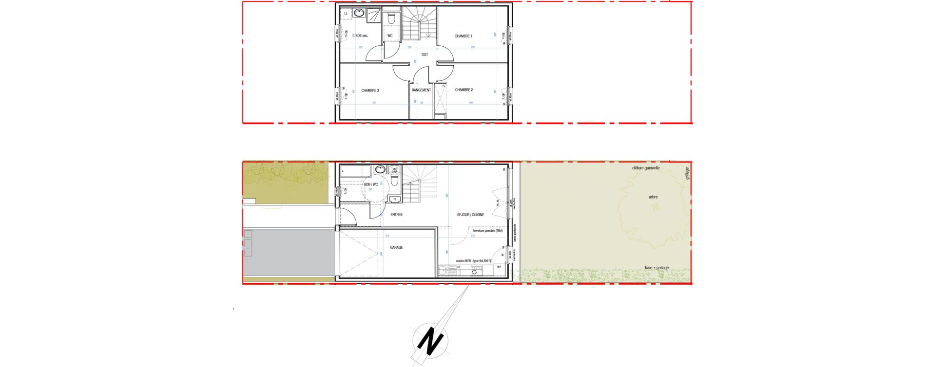 Maison T4 de 86,85 m2 &agrave; Nancy Le plateau de haye