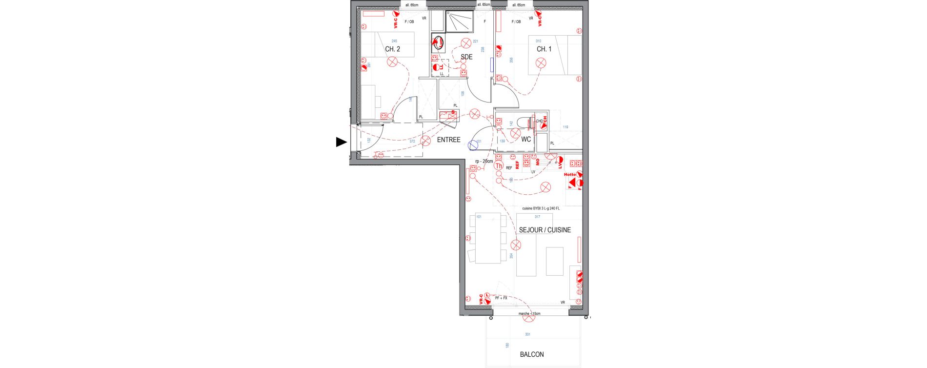 Appartement T3 de 60,72 m2 &agrave; Nancy Le plateau de haye