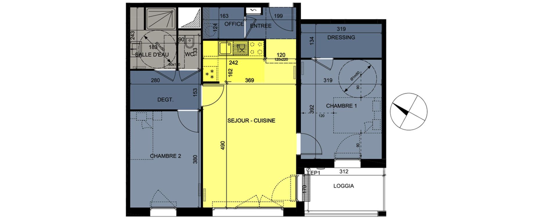 Appartement T3 de 65,87 m2 &agrave; Nancy Grand coeur