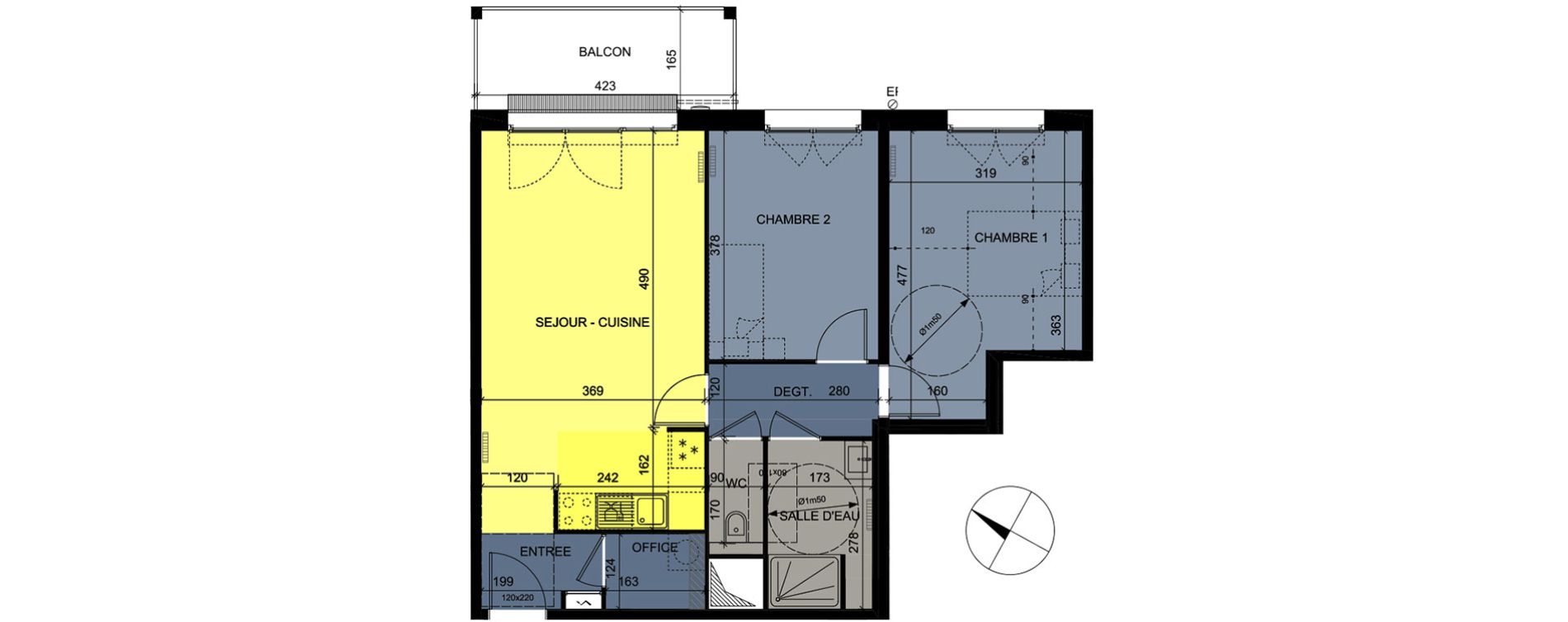 Appartement T3 de 61,97 m2 &agrave; Nancy Grand coeur