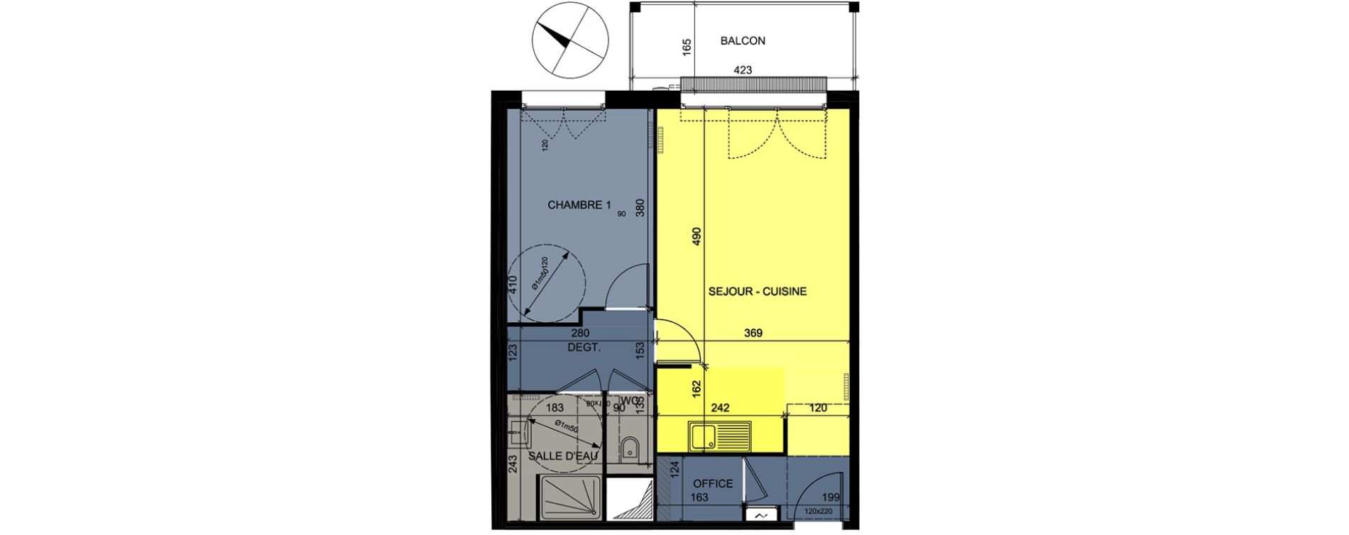 Appartement T2 de 49,08 m2 &agrave; Nancy Grand coeur