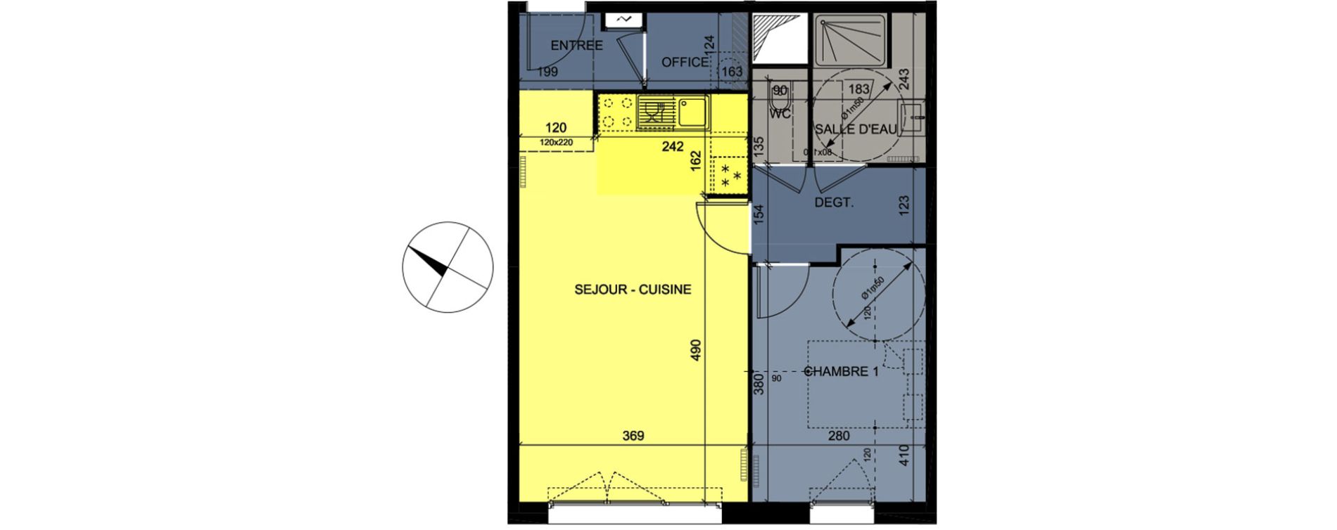 Appartement T2 de 49,08 m2 &agrave; Nancy Grand coeur