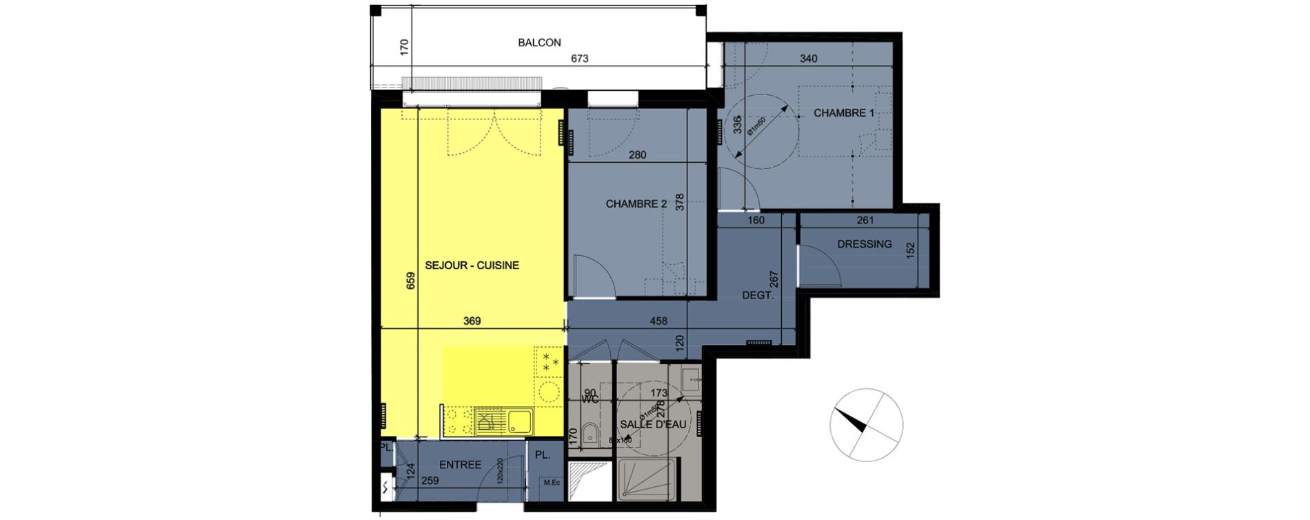 Appartement T3 de 68,85 m2 &agrave; Nancy Grand coeur