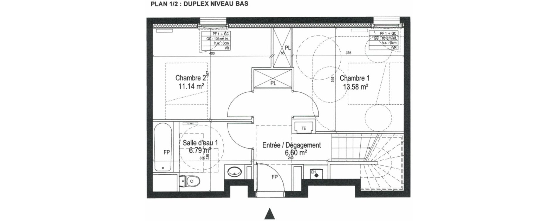 Duplex T5 de 109,50 m2 &agrave; Nancy Le plateau de haye